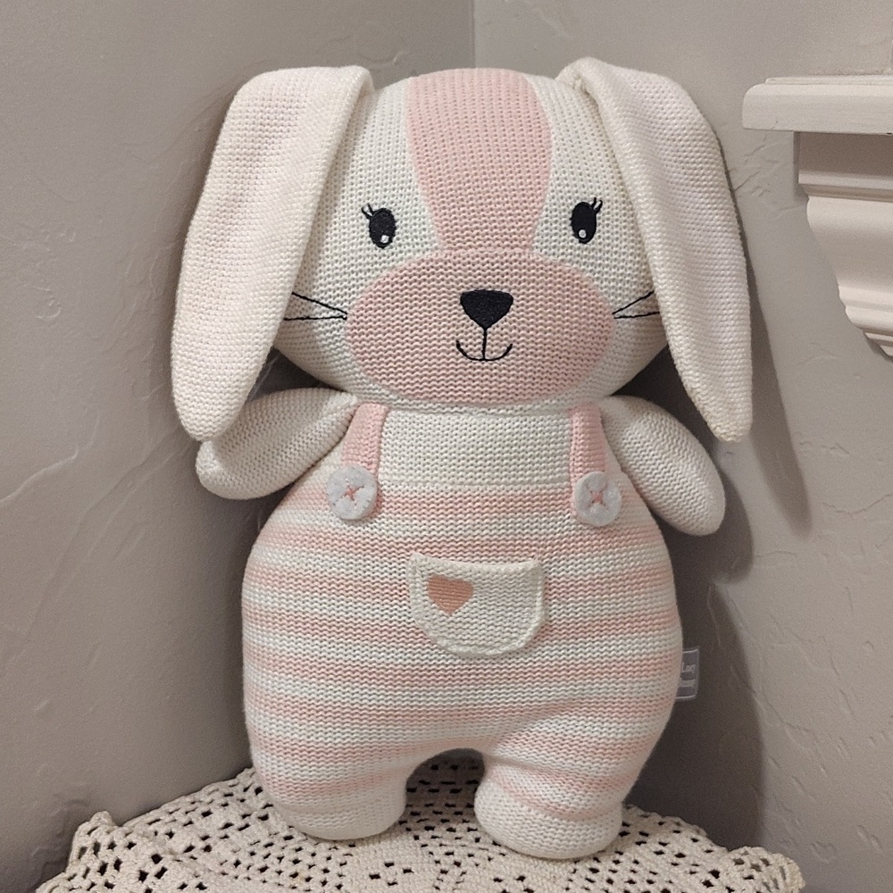 Living Textiles Lucy Bunny Plush Knit Bunny 14" Rattles
